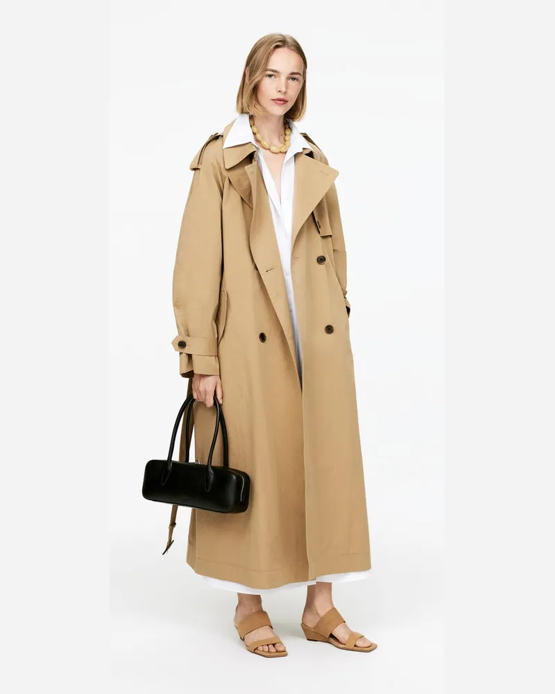 Arket Keilsandale Aus Veloursleder -Beige Beige