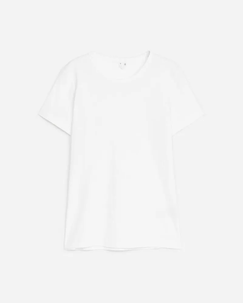 Arket Schmales T-Shirt - Weiß Weiß