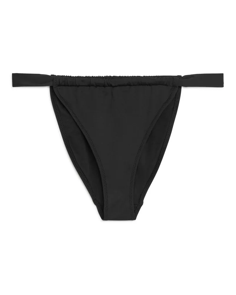 Arket Bikinihose Im Tangastil - Schwarz Schwarz