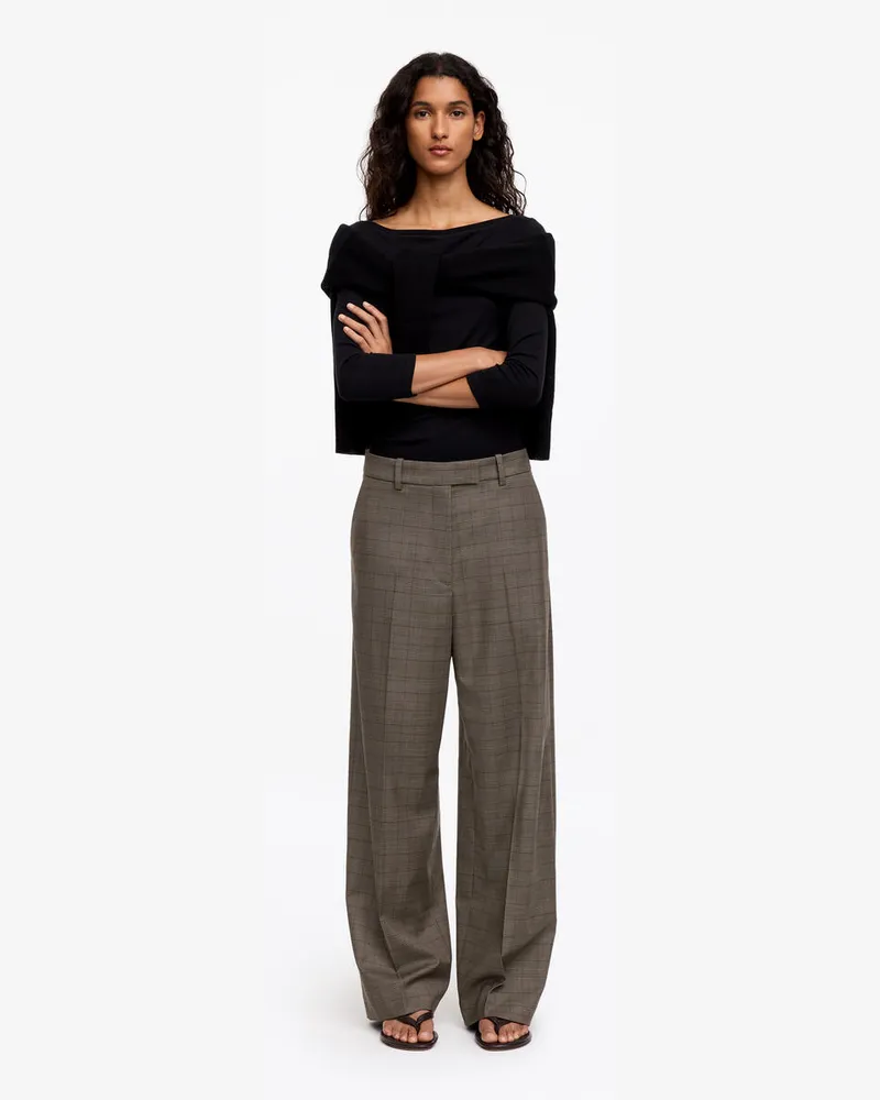 Arket Elegante Hose Aus Wollmischung -Braun Braun
