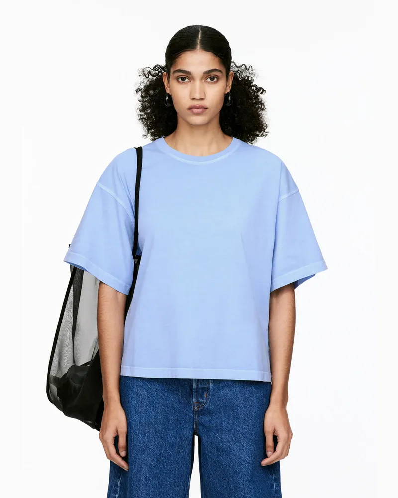 Arket T-Shirt Aus Baumwolle -Blau Blau