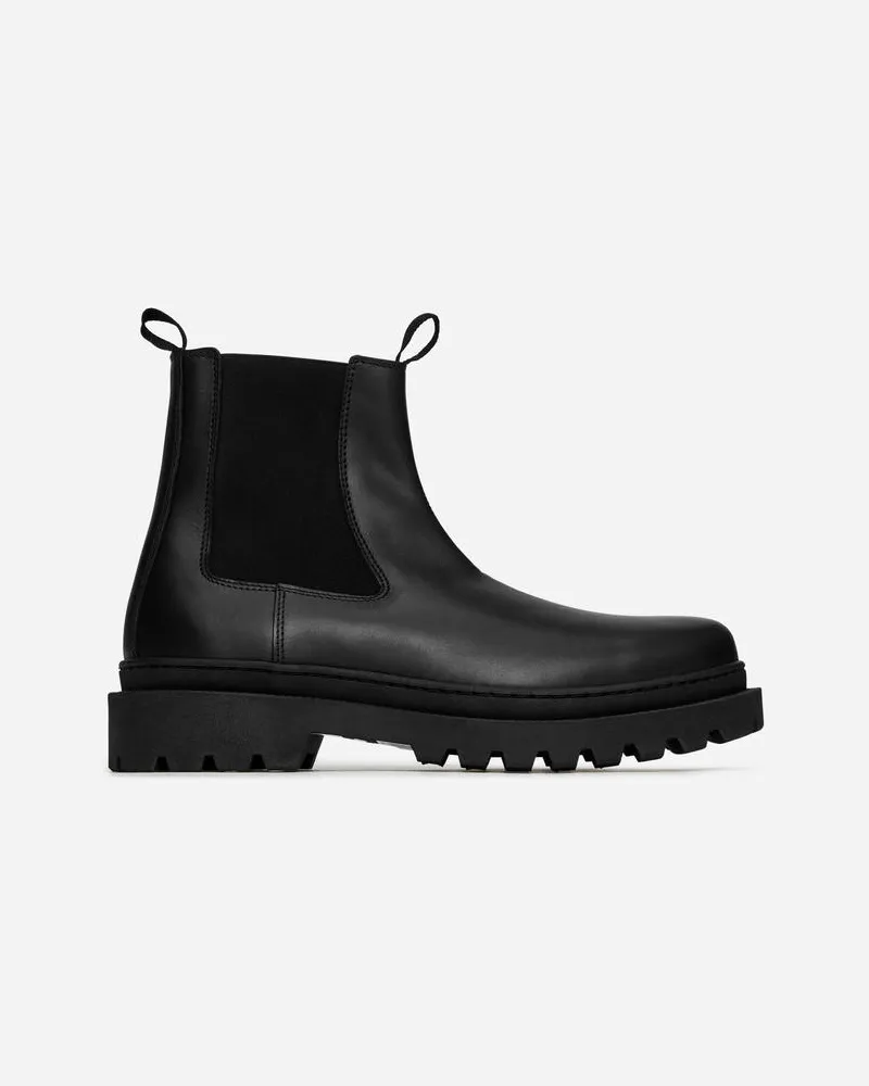 Arket Chelsea-Boots Aus Leder Mit Verstärkung -Schwarz Schwarz