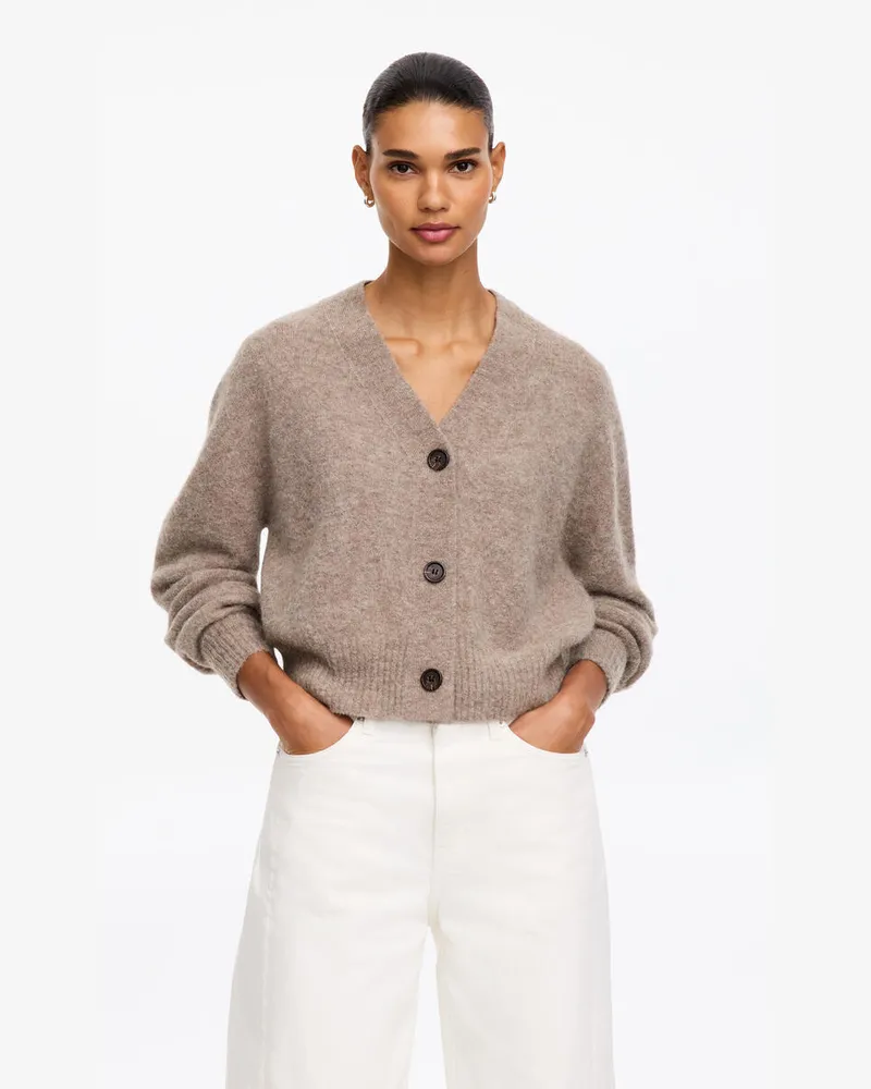 Arket Strickjacke Aus Einer Alpaka-Wollmischung -Beige Beige