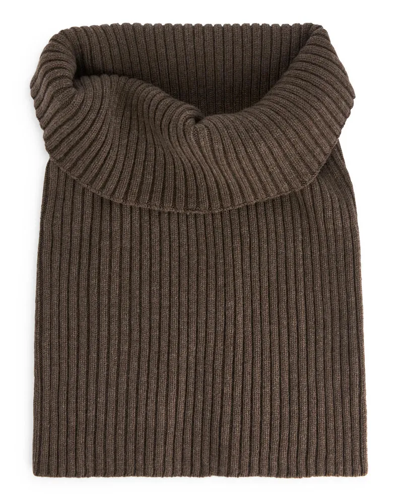 Arket Krageneinsatz Aus Nativa-Wolle - Braun Taupe