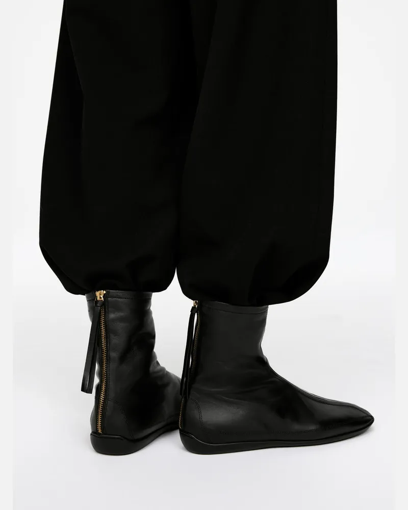 Arket Stiefelette Aus Leder -Schwarz Schwarz