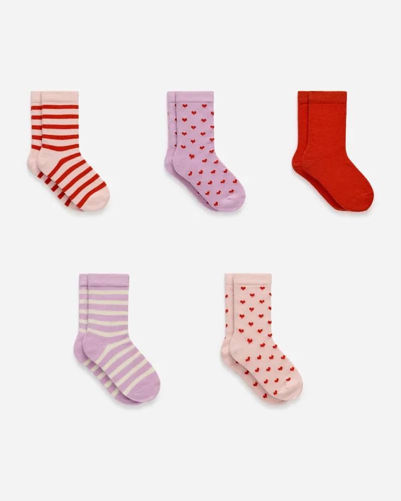 Arket Baumwollsocken 5er-Pack -Rosa Rosa