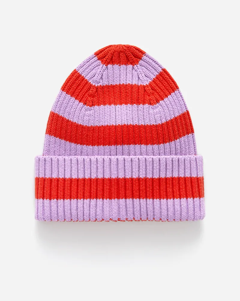 Arket Rippstrickmütze -Lila Lila