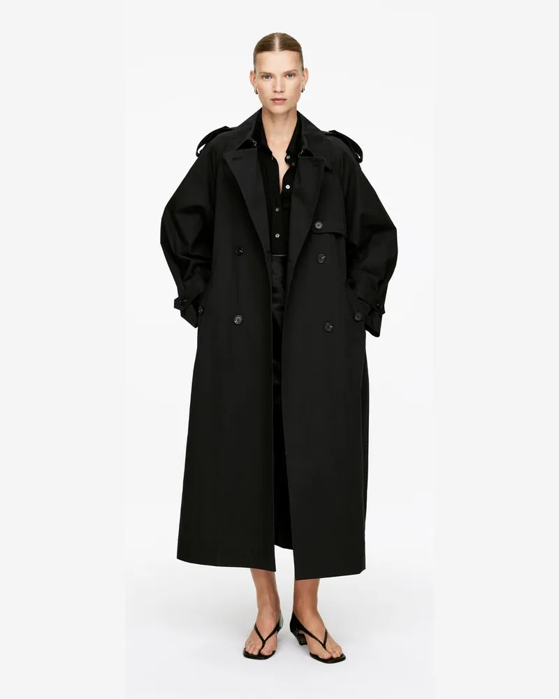 Arket Oversize-Trenchcoat -Schwarz Schwarz