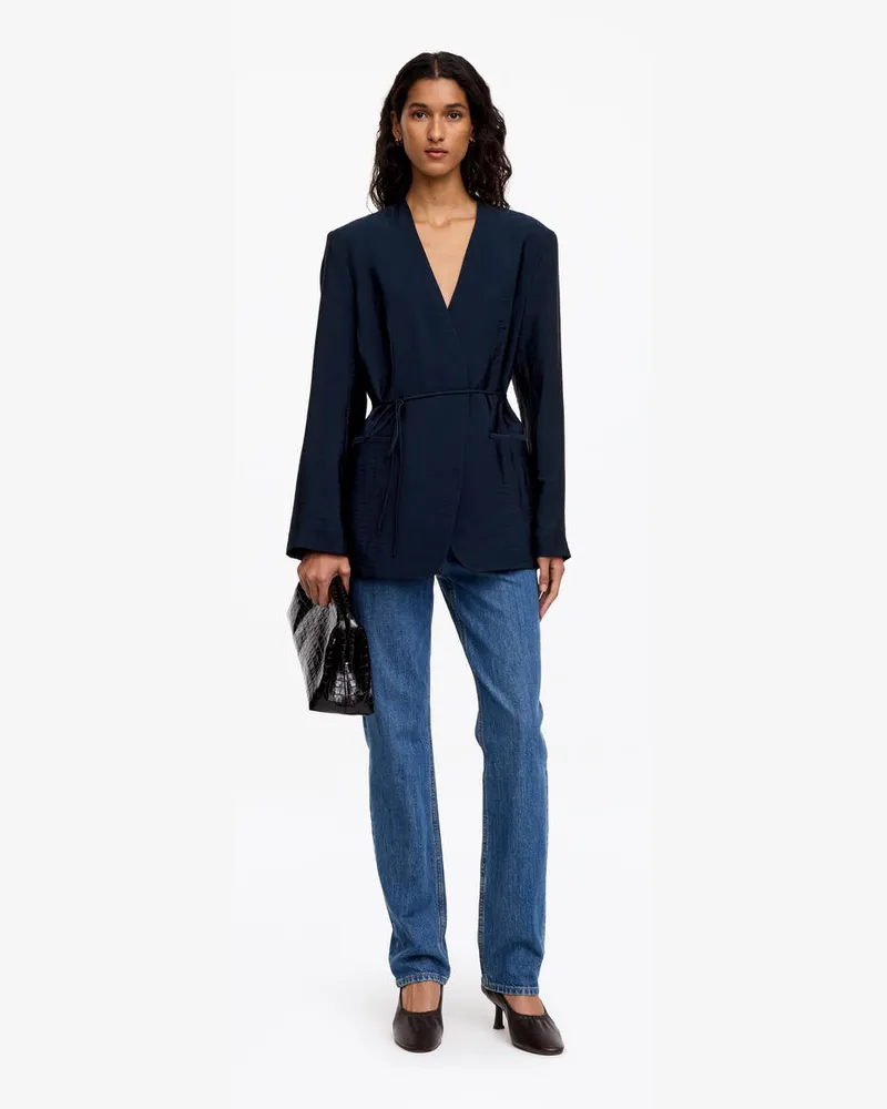 Arket Wickelblazer -Blau Blau