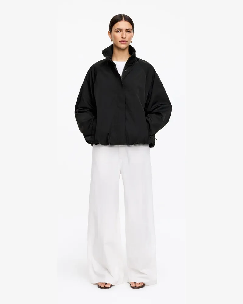 Arket Windbreaker Mit Kordelzug -Schwarz Schwarz