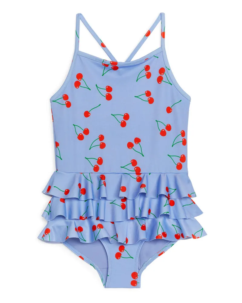 Arket Badeanzug Mit Rüschen -Blau Blau