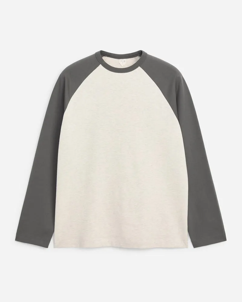 Arket Baseballshirt -Grau Grau