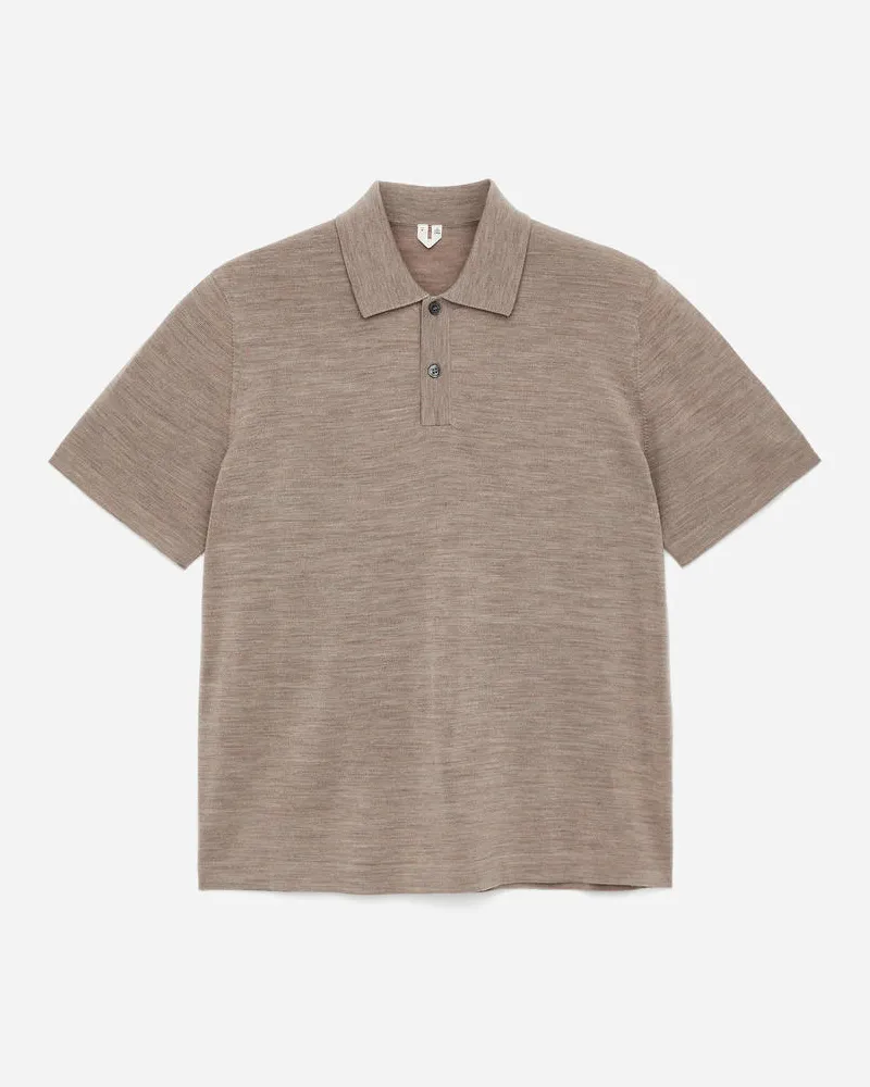 Arket Poloshirt Aus Wolle - Beige Beige