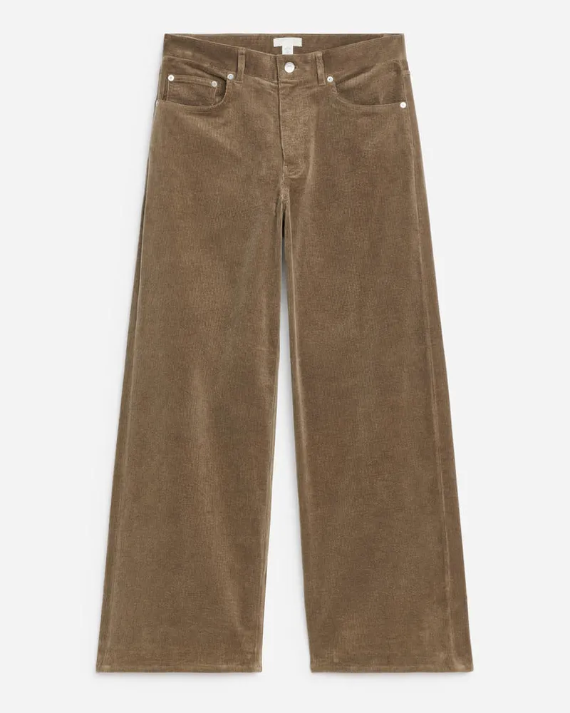 Arket CLOUD Loose Cordhose Mit Weitem Bein -Braun Braun