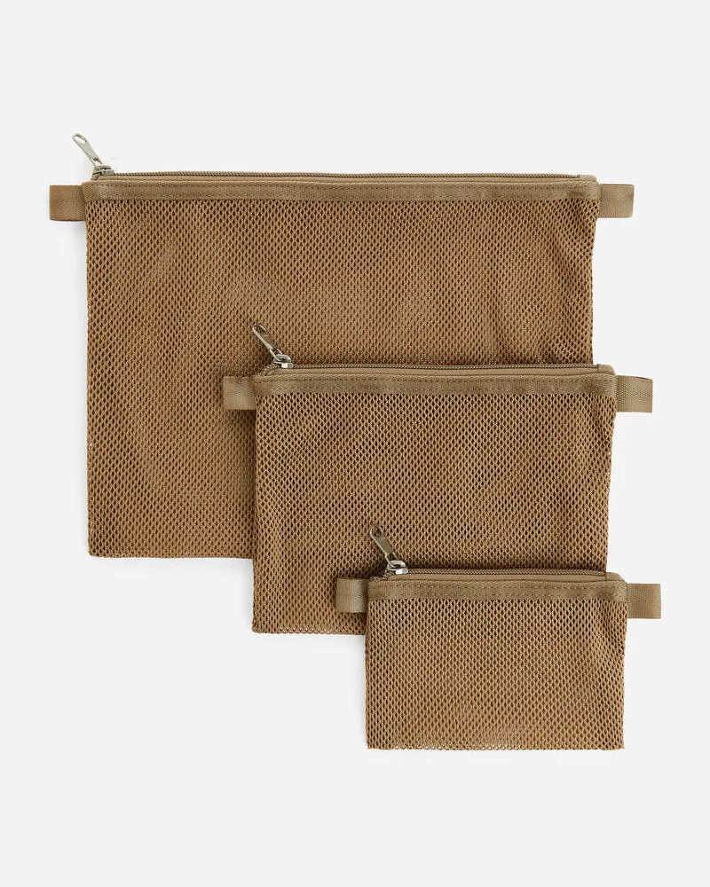 Arket Reise-Kulturtasche Aus Mesh-Material -Beige Beige
