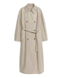 Arket Stückgefärbter Trenchcoat Greige