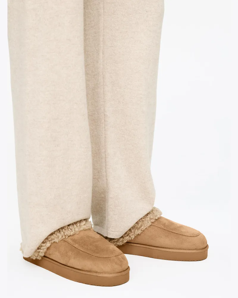 Arket Kunstfell-Hausschuh -Beige Beige