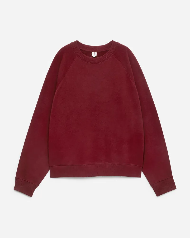 Arket Weiches French-Terry-Sweatshirt -Rot Rot