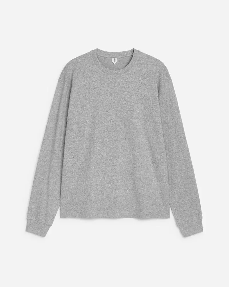 Arket Langarmshirt - Grau Graumeliert