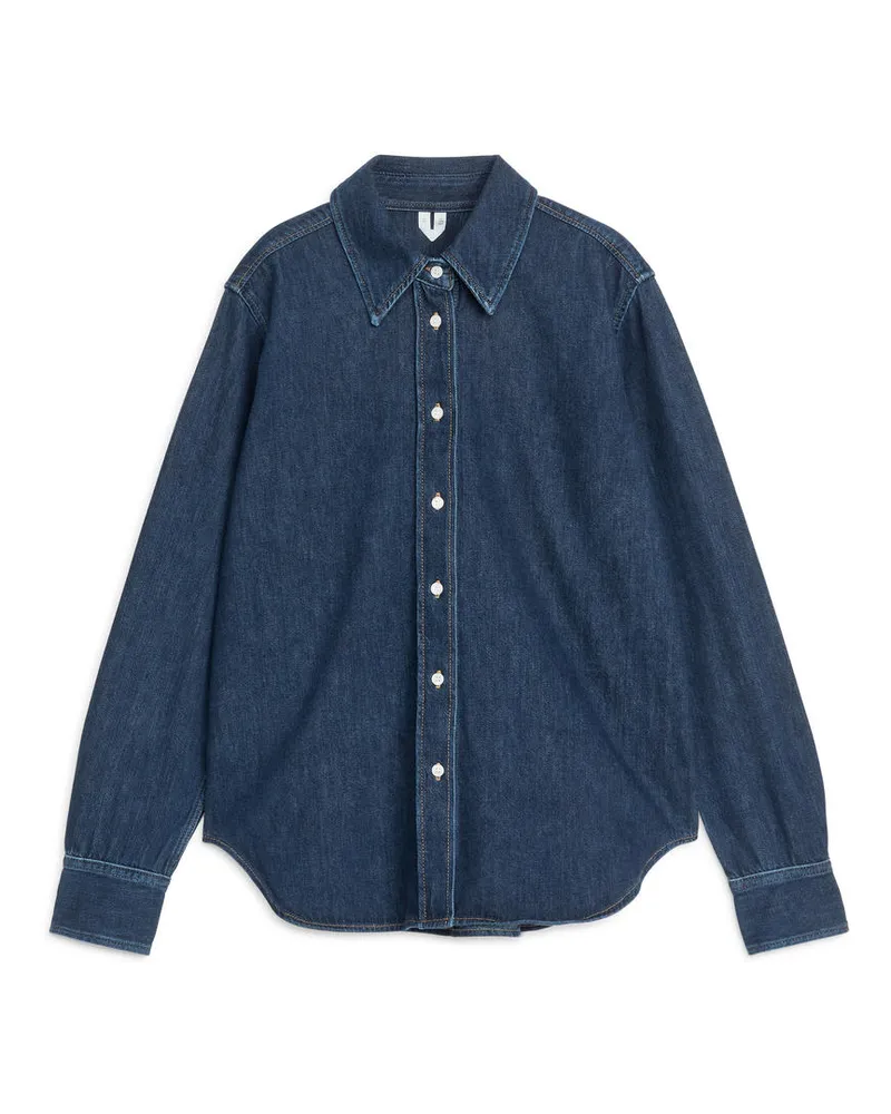 Arket Jeanshemd - Blau Mittelblau