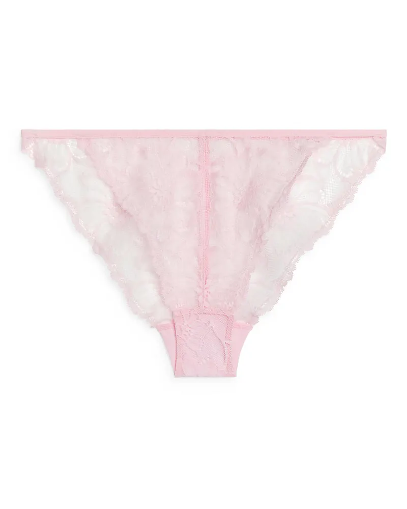 Arket Spitzentanga - Rosa Hellrosa