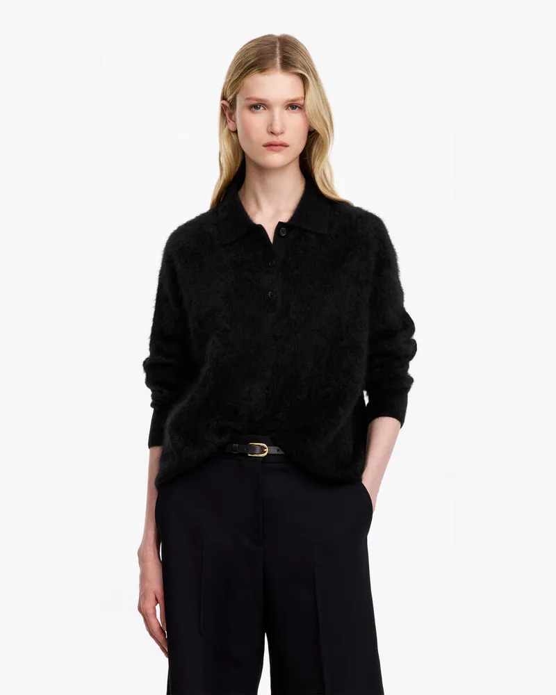 Arket Polopullover Aus Kaschmir -Schwarz Schwarz
