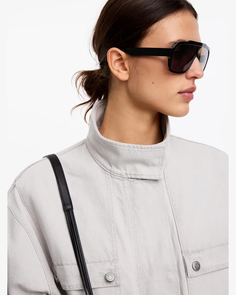 Arket Sonnenbrille Aspen Von Monokel -Schwarz Schwarz