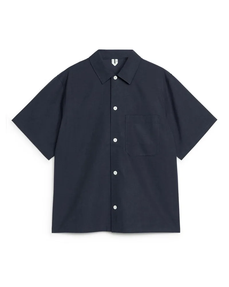 Arket Hemd Aus Lyocell-Mischung -Blau Blau