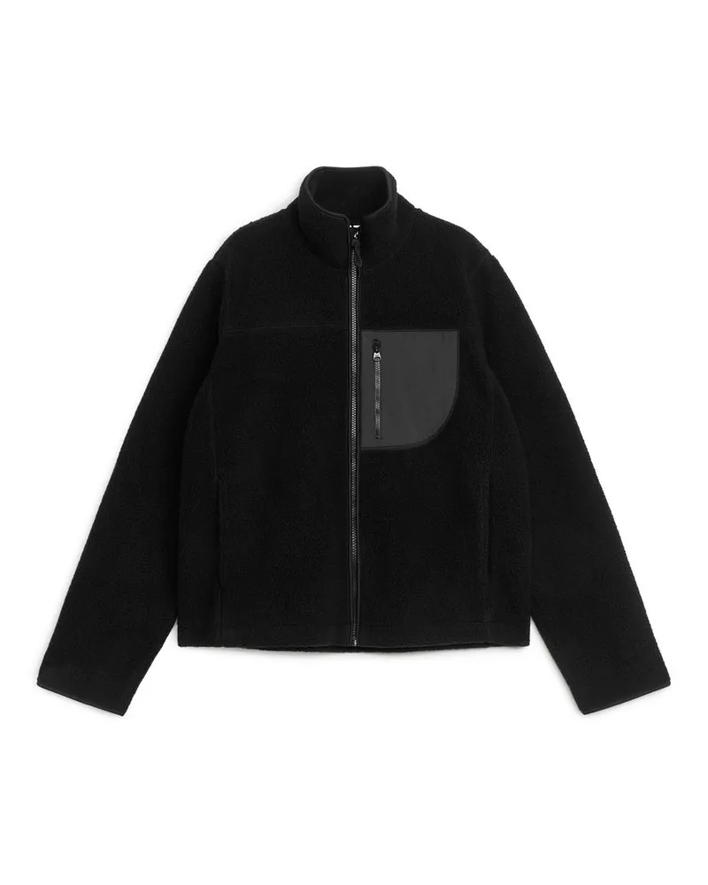 Arket Fleecejacke - Schwarz Schwarz
