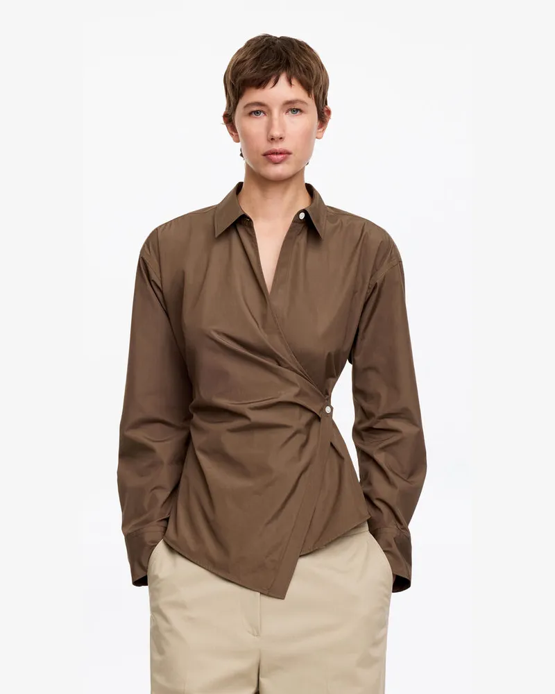 Arket Wickelhemd -Beige Beige