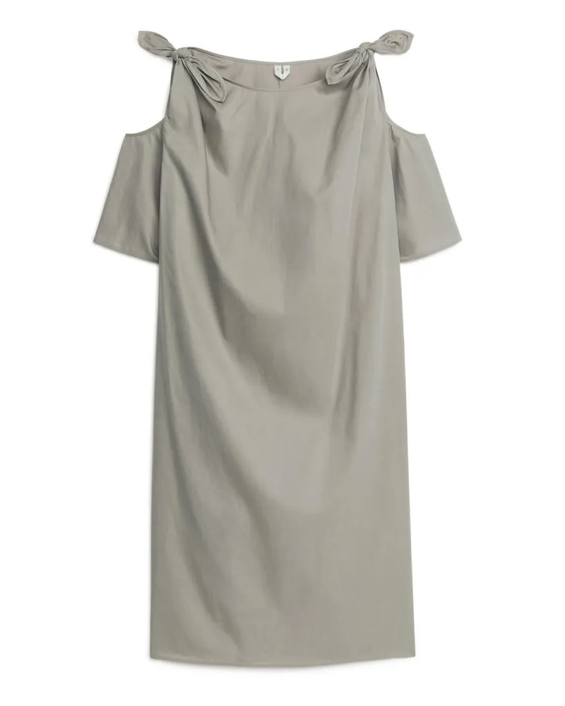 Arket Midi-Kleid Mit Cut-Outs - Braun|Beige|Grau Taupe