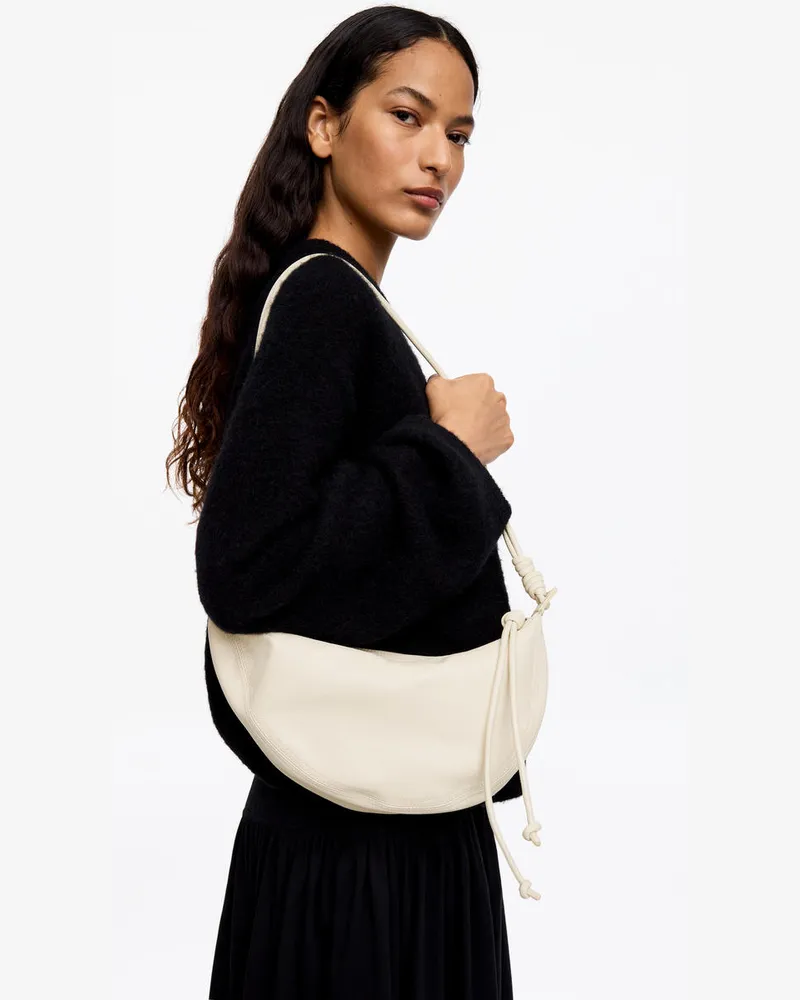 Arket Halbmondförmige Ledertasche -Beige Beige