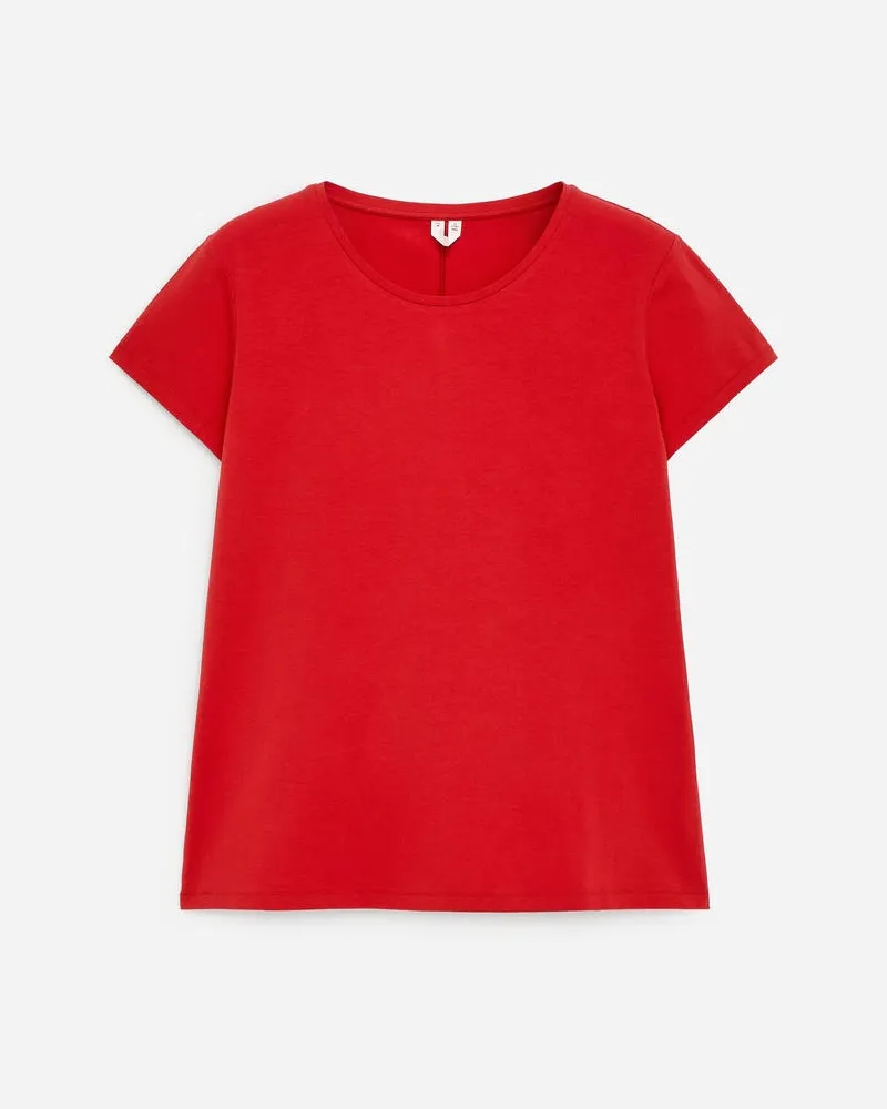 Arket Schmales T-Shirt Mit Flügelärmeln -Rot Rot