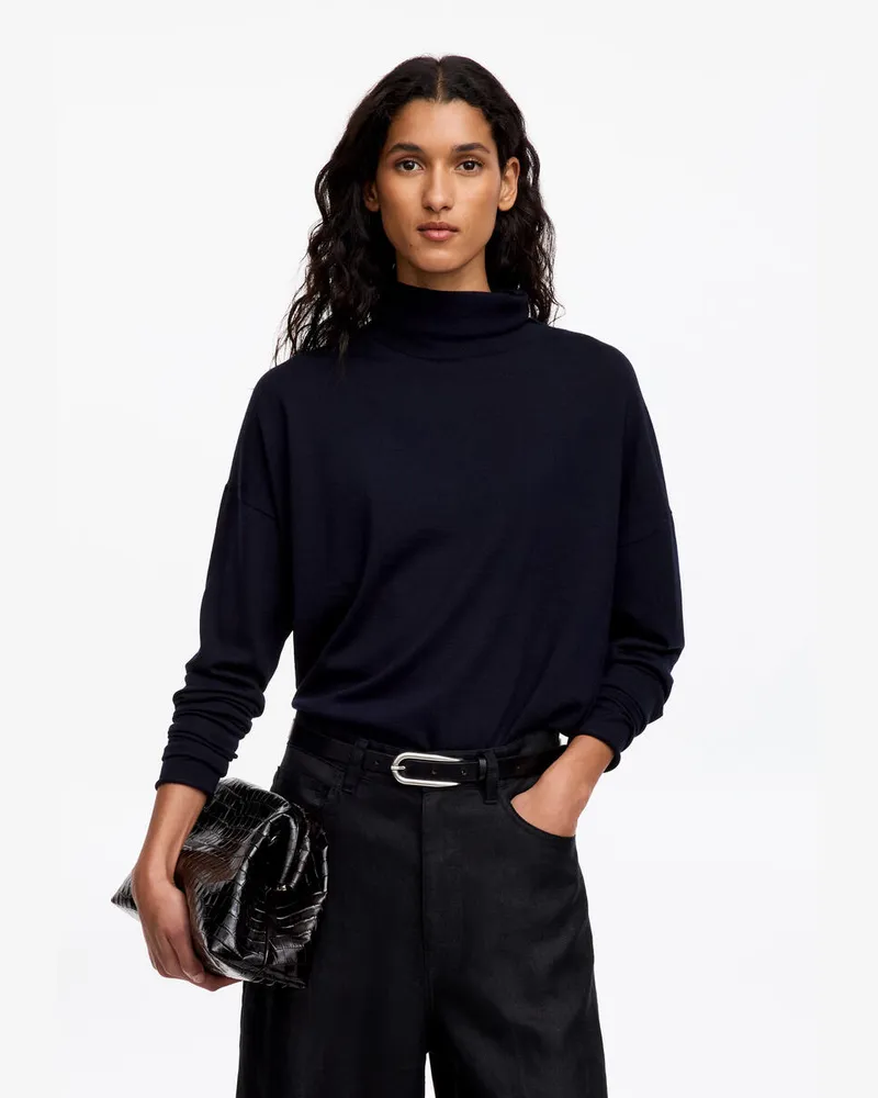 Arket Rollkragenpullover Aus Merinowolle -Blau Blau
