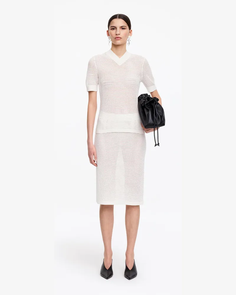 Arket Gestrickter Bleistiftrock -Weiß Weiß