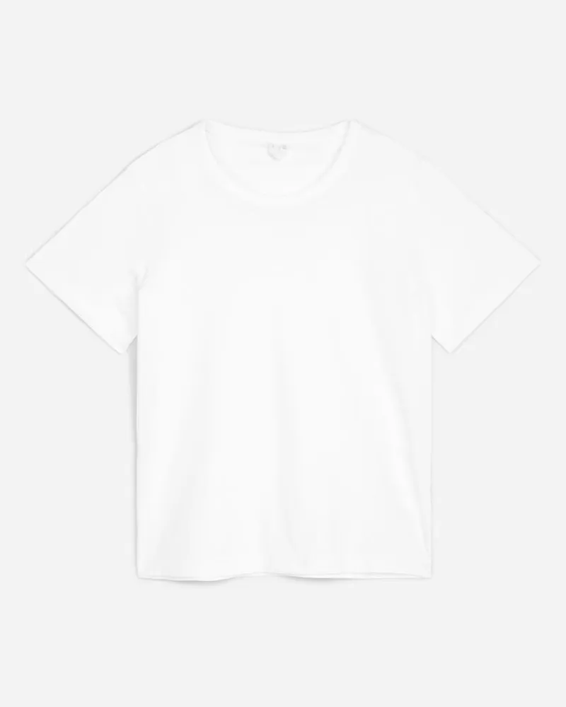 Arket T-Shirt Aus Baumwolle -Weiß Weiß