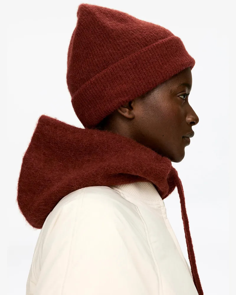 Arket Beanie Aus Alpakawolle Und Wolle -Rot Rot