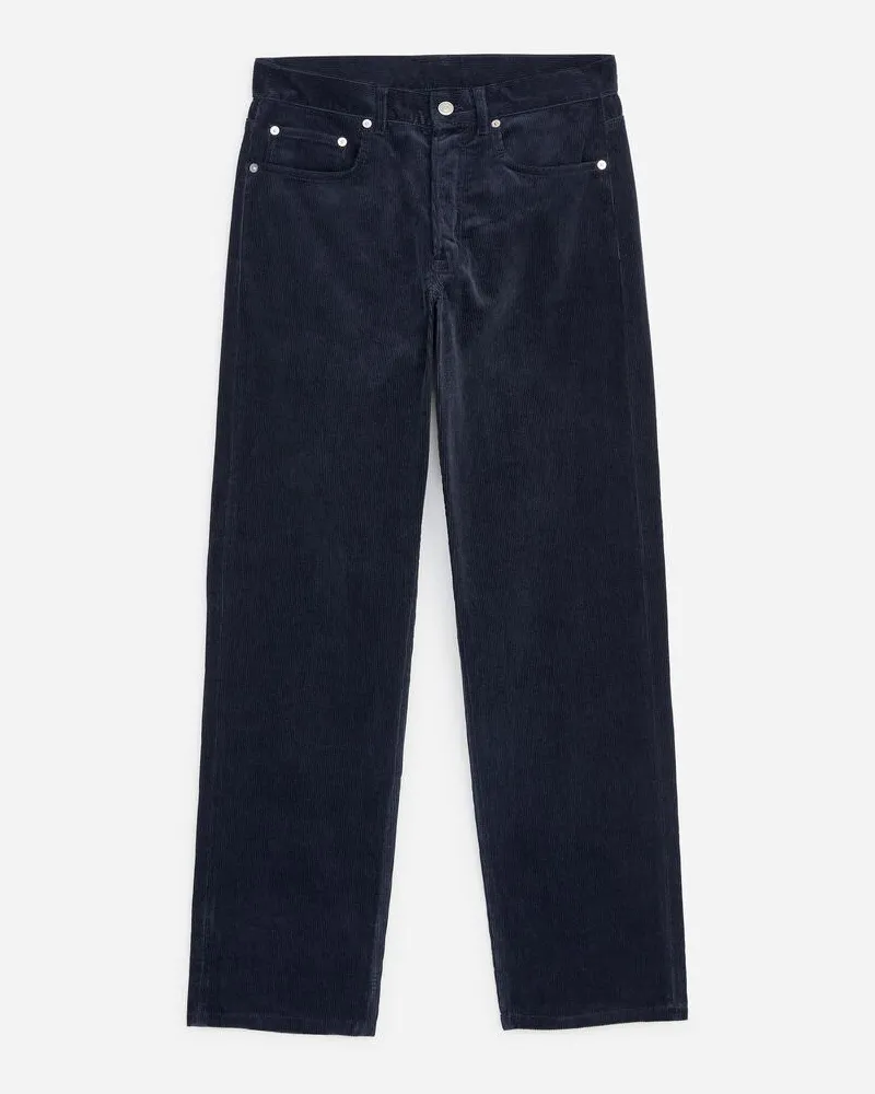 Arket OCEAN Loose Straight Cordhose -Blau Blau