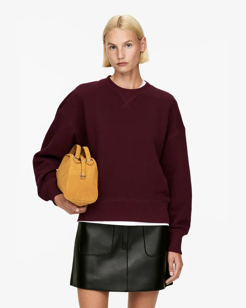 Arket Lockeres Sweatshirt Aus Frottee -Rot Rot