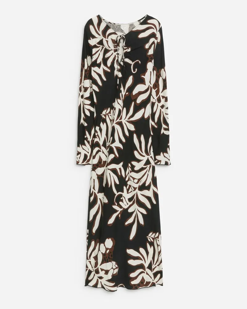 Arket Drapiertes Maxikleid -Schwarz Schwarz