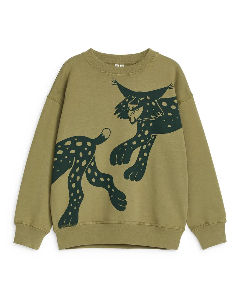 Arket Legeres Sweatshirt - Grün Khakigrün