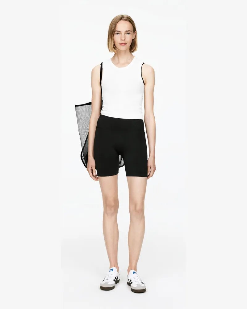 Arket Nahtlose Shorts -Schwarz Schwarz