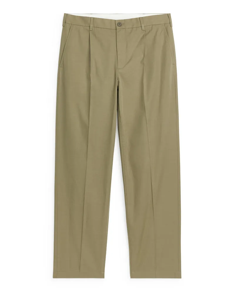 Arket Baumwollhose - Grün Khaki