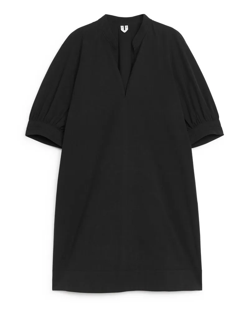 Arket Minikleid Mit Puffärmeln - Schwarz Schwarz