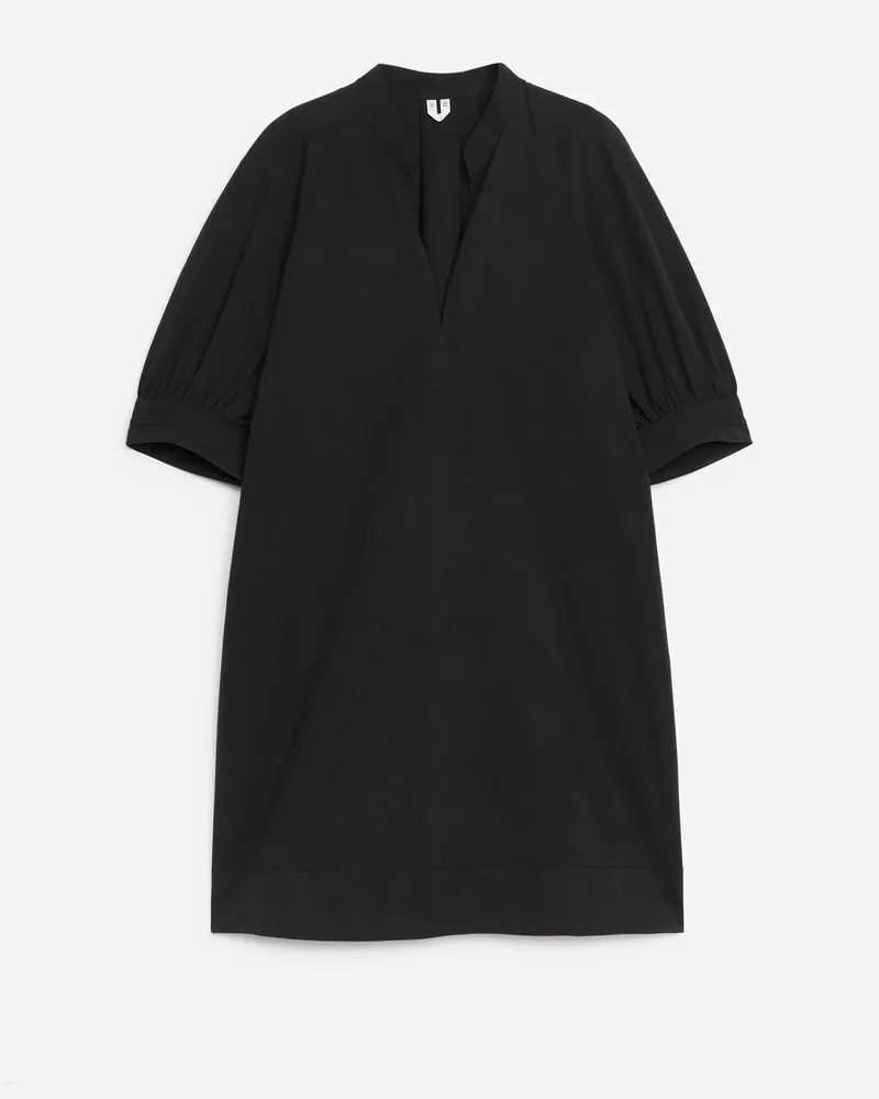 Arket Minikleid Mit Puffärmeln -Schwarz Schwarz