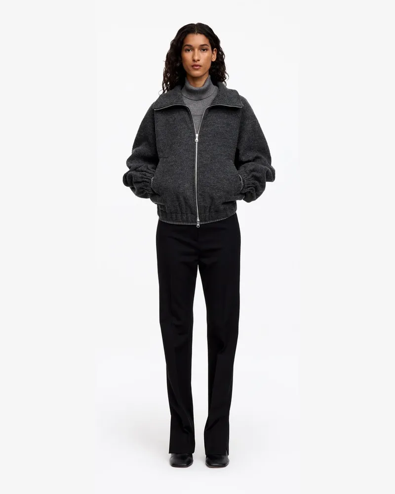 Arket Pullover Aus Wollwalk -Grau Grau