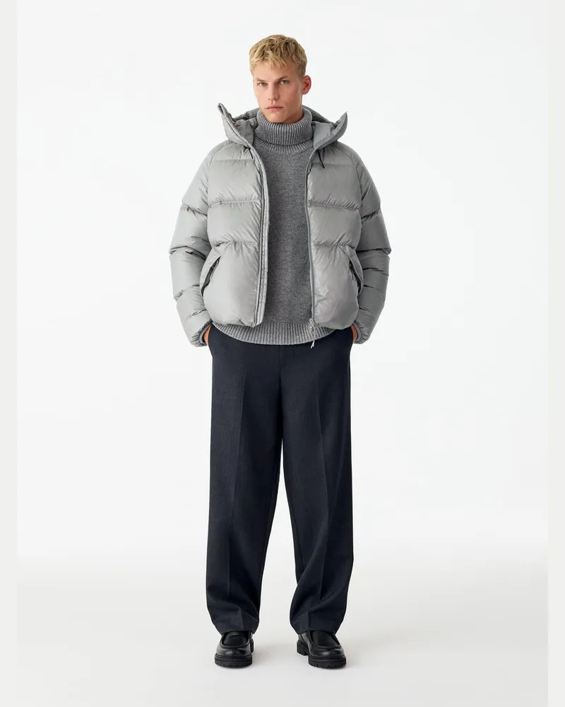 Arket ARKET ACTIVE Re:Down Winterjacke Mit Kapuze -Grau Grau