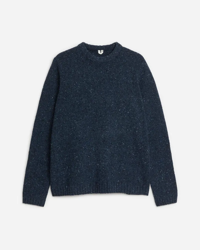 Arket Pullover Aus Einer Mischung Aus Wolle Und Alpaka -Blau Blau
