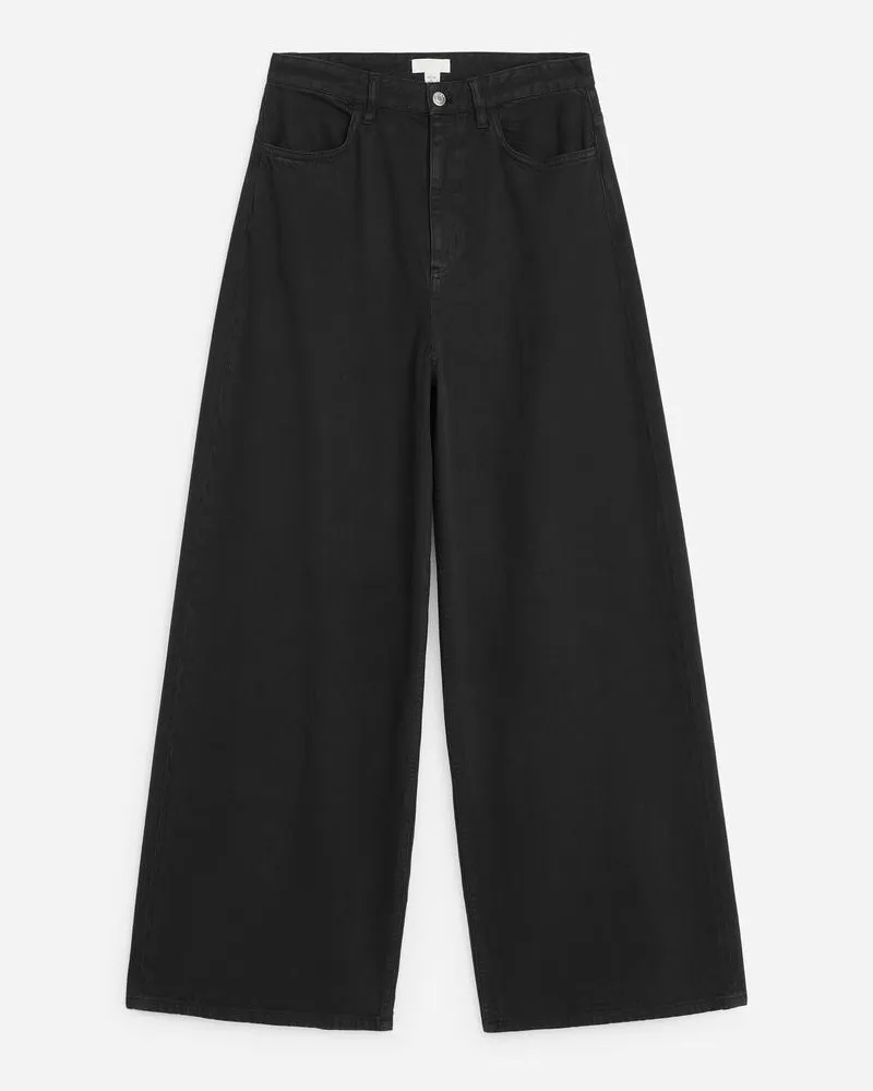 Arket Weite Hose -Schwarz Schwarz