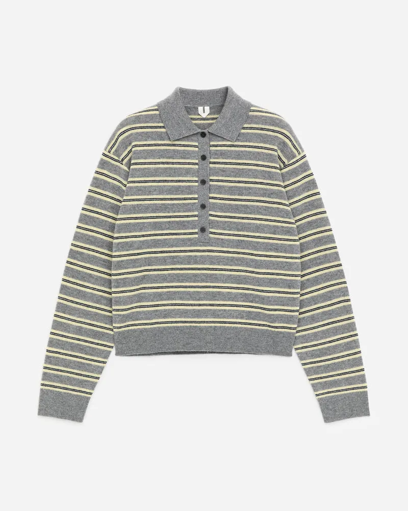 Arket Polopullover Aus Wolle -Gelb Gelb